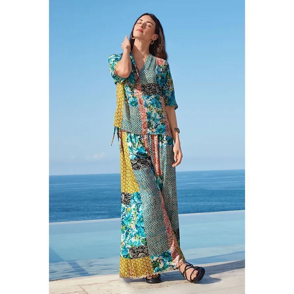 Johnny Was Paisley Ravenna Top Size XS